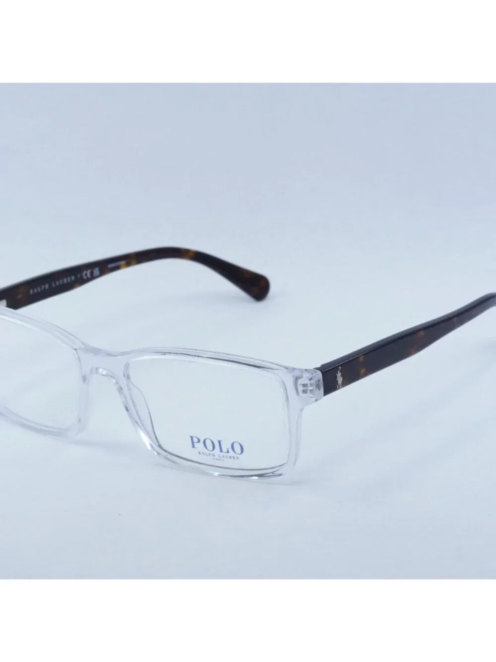 Polo Ralph Lauren PH2123 5331 Eyeglasses Crystal / Havana 58mm Rectangle Frame